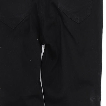 Womens UK Size L pre worn Regular Fit Straight Black Jeans
