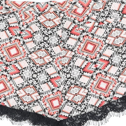 Papaya Womens Black Geometric  Cut-Off Shorts Size 10