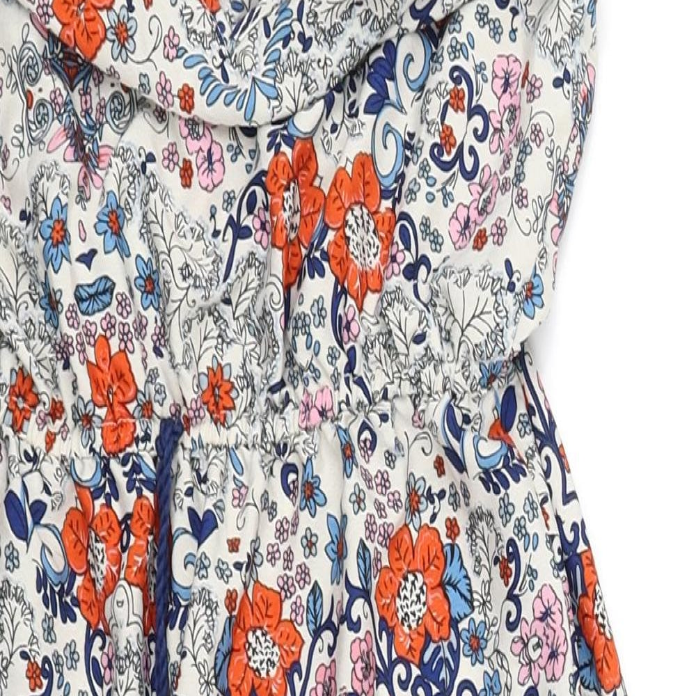 Atmosphere Womens White Geometric  Fit & Flare  Size 8