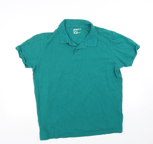 pique Mens Green Houndstooth   Polo Size XL