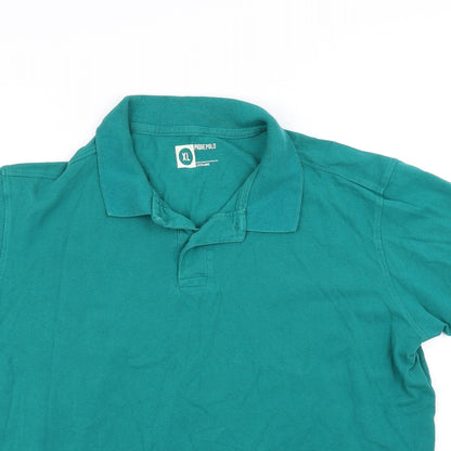 pique Mens Green Houndstooth   Polo Size XL