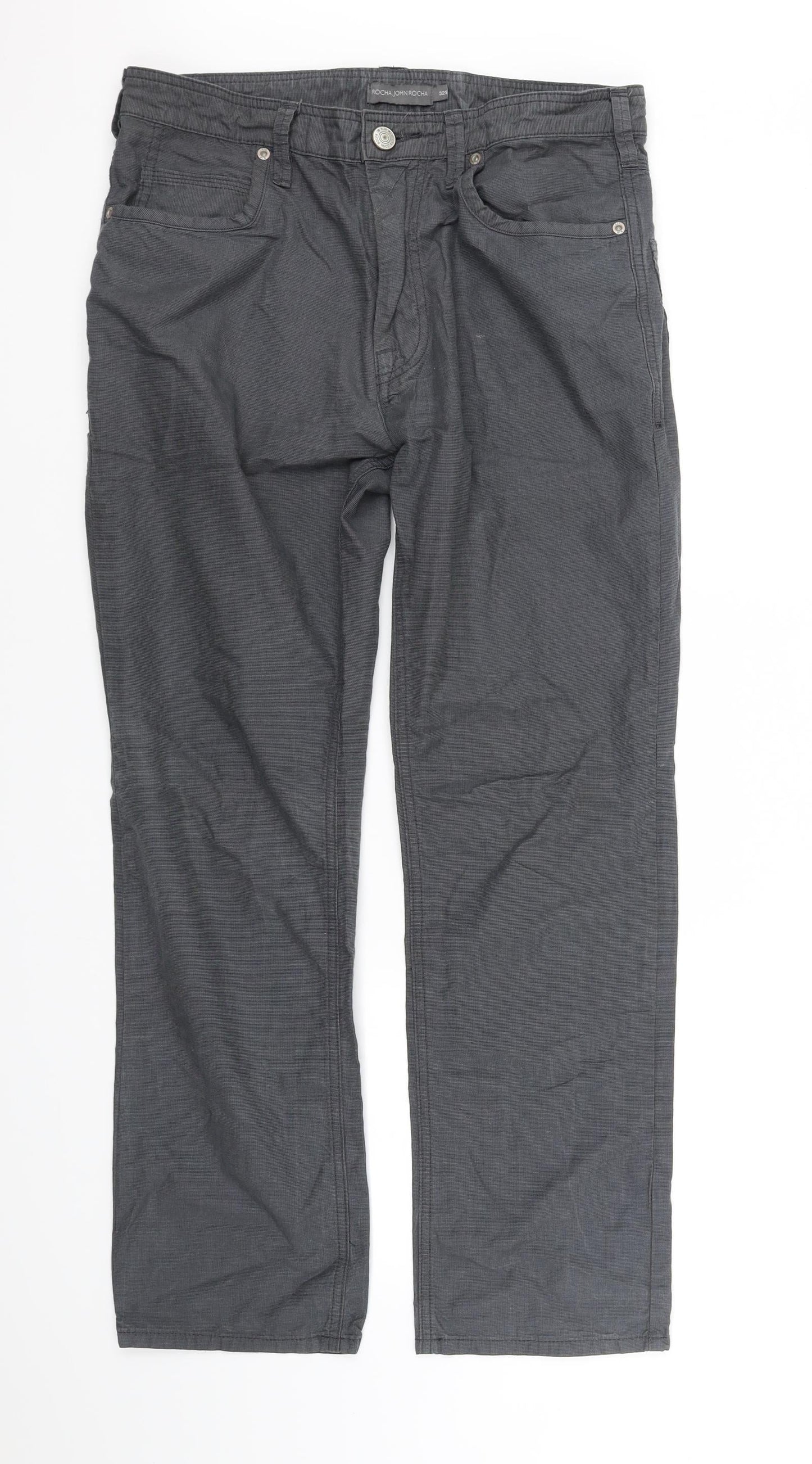 Rocha Little Rocha Womens Grey   Trousers  Size 32 in L30 in