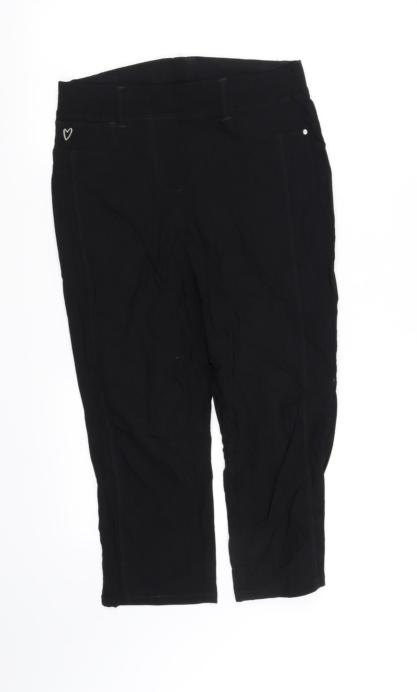 Womens UK Size 8 pre worn Regular Fit  Black Trousers
