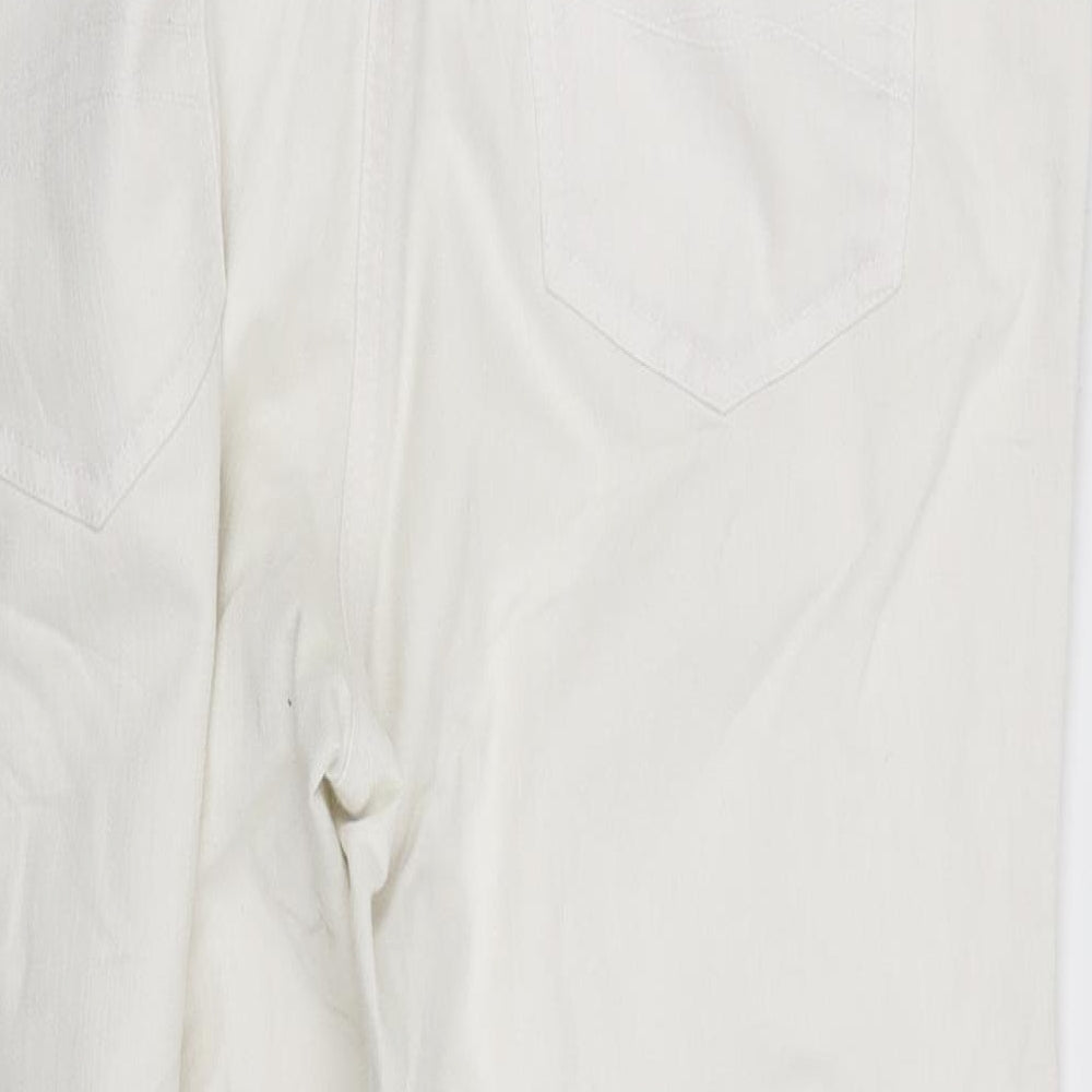 Womens UK Size 42 in pre worn Regular Fit Straight White Jeans
