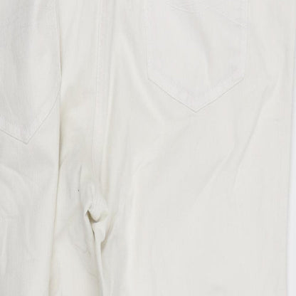 Womens UK Size 42 in pre worn Regular Fit Straight White Jeans