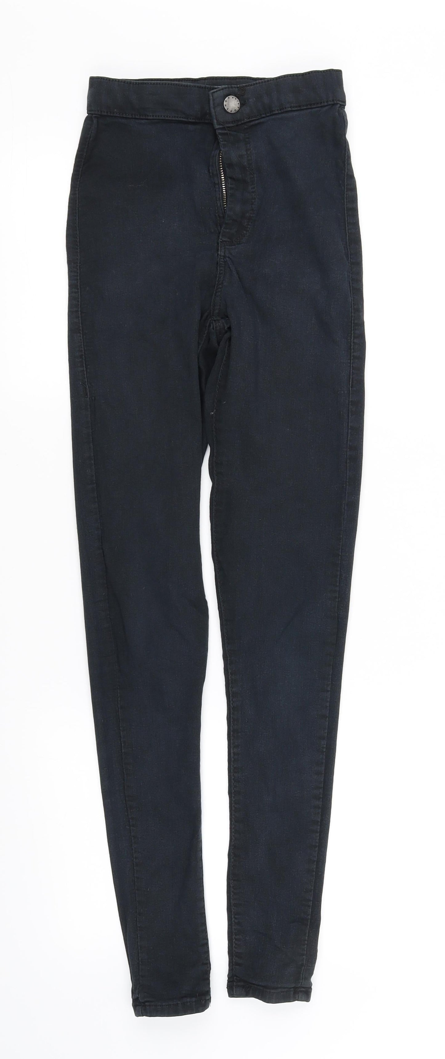Womens UK Size S pre worn Regular Fit Straight Black Jeans