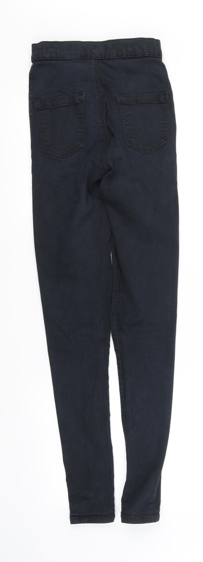 Womens UK Size S pre worn Regular Fit Straight Black Jeans