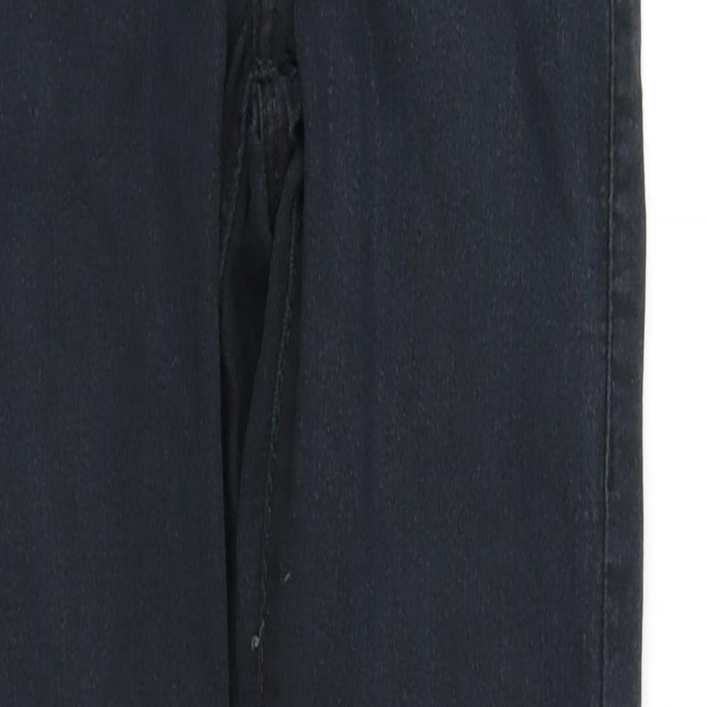 Womens UK Size S pre worn Regular Fit Straight Black Jeans
