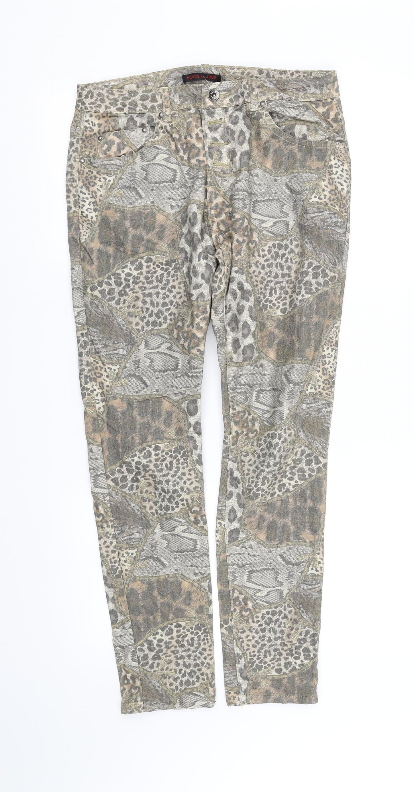 Womens UK Size 40 pre worn Regular Fit Straight Multicoloured Jeans