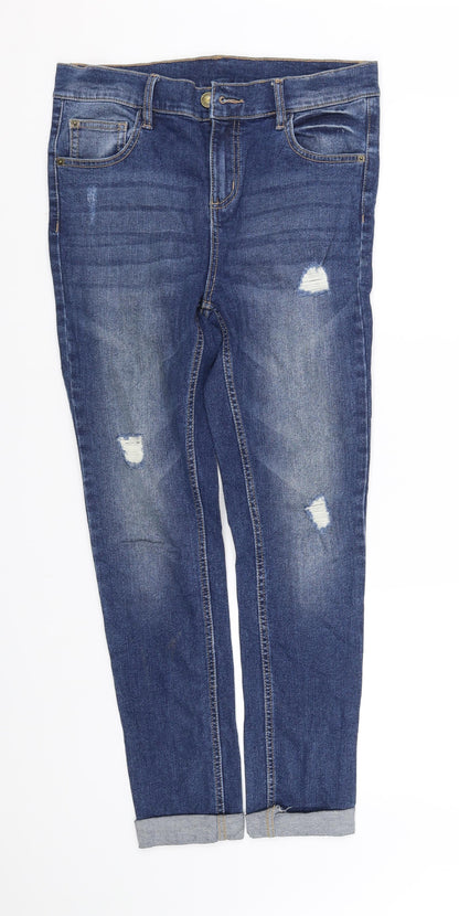 Womens UK Size M pre worn Regular Fit  Blue Trousers