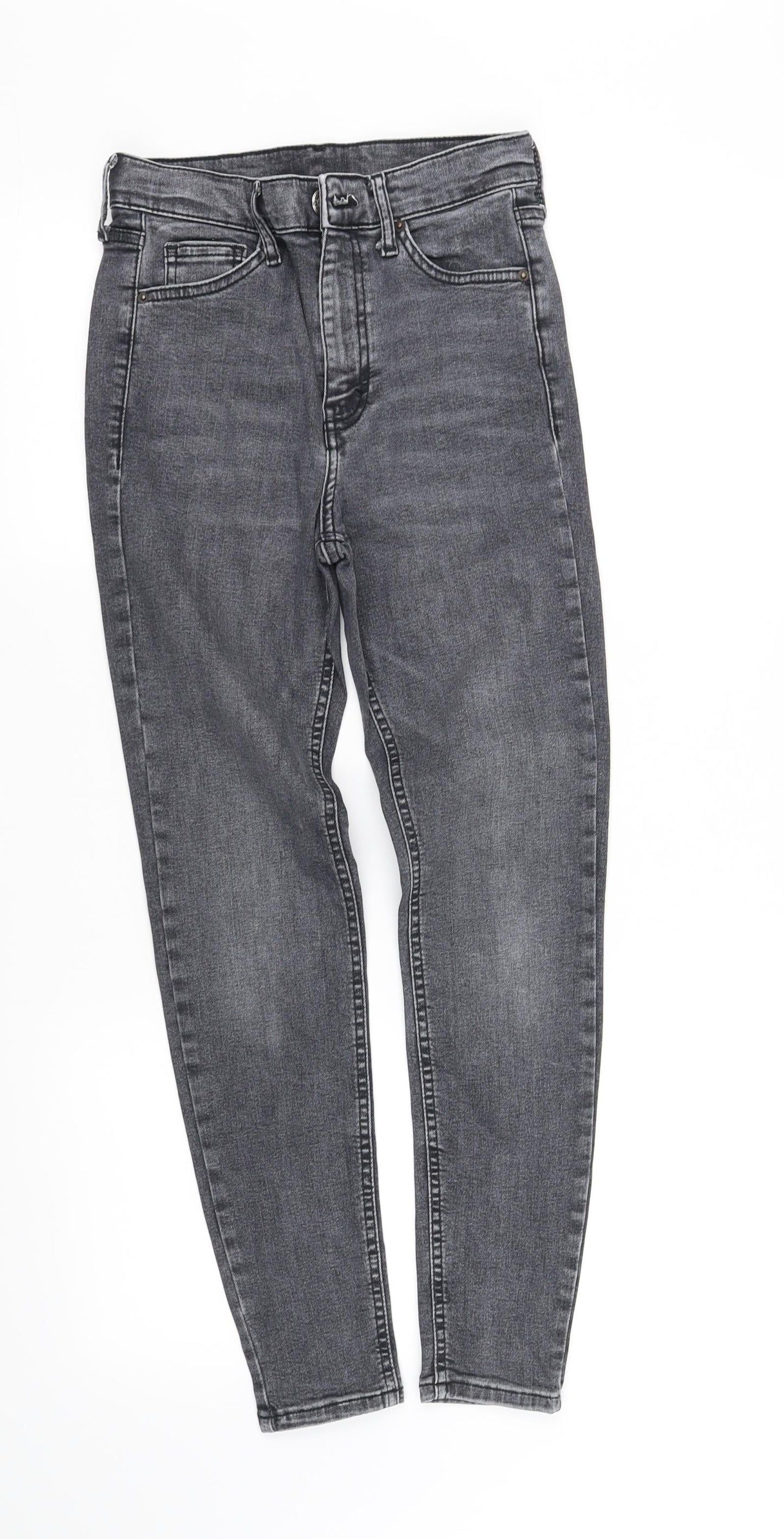 Womens UK Size 10 pre worn Regular Fit Straight Grey Jeans