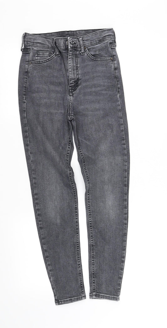 Womens UK Size 10 pre worn Regular Fit Straight Grey Jeans