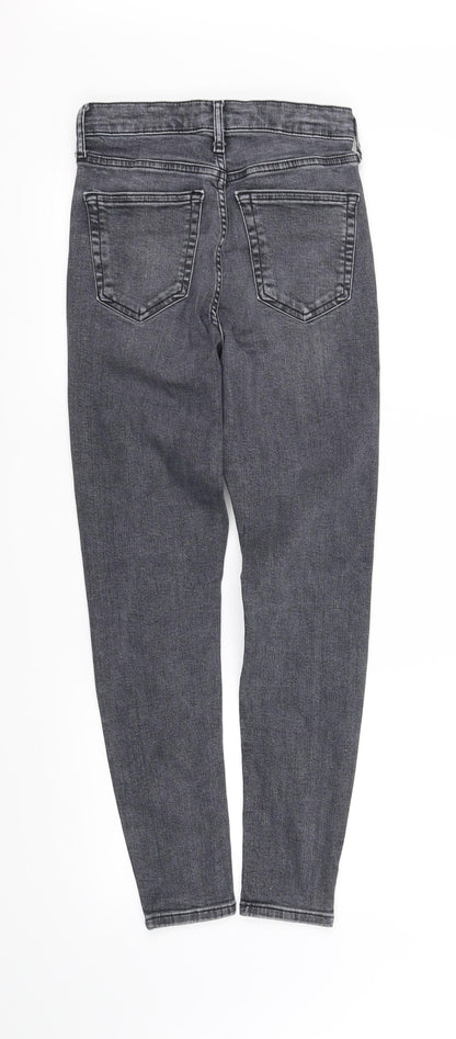 Womens UK Size 10 pre worn Regular Fit Straight Grey Jeans