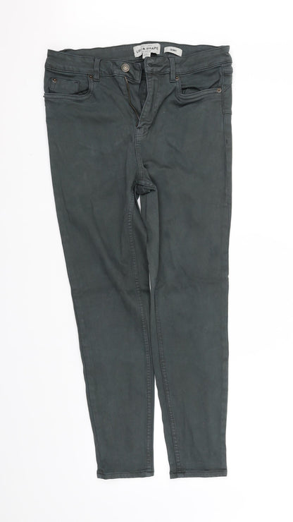 Womens UK Size 12 pre worn Regular Fit Straight Green Jeans