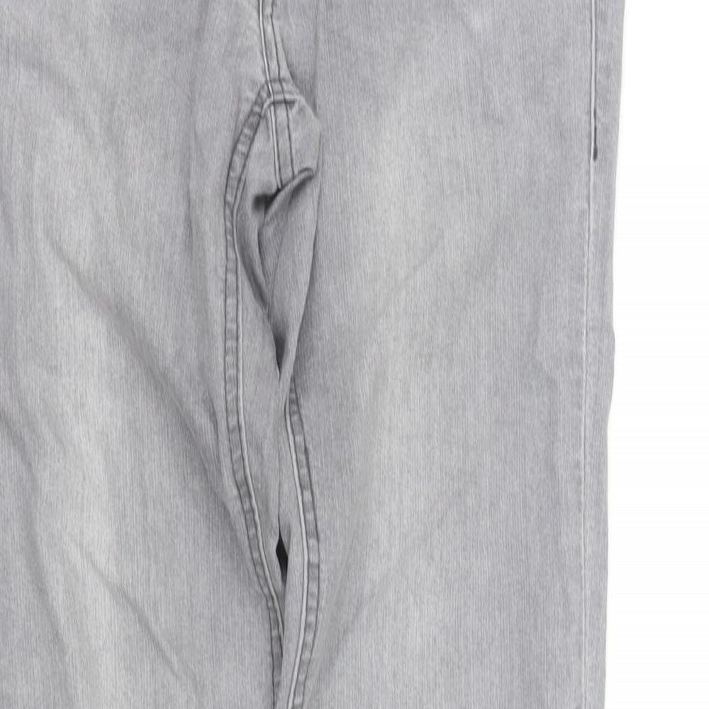 Womens UK Size S H&M Regular Fit Straight Grey Jeans