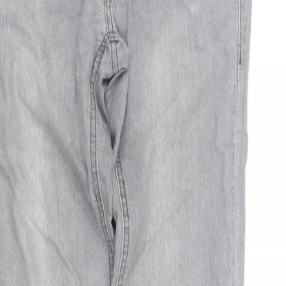 Womens UK Size S H&M Regular Fit Straight Grey Jeans