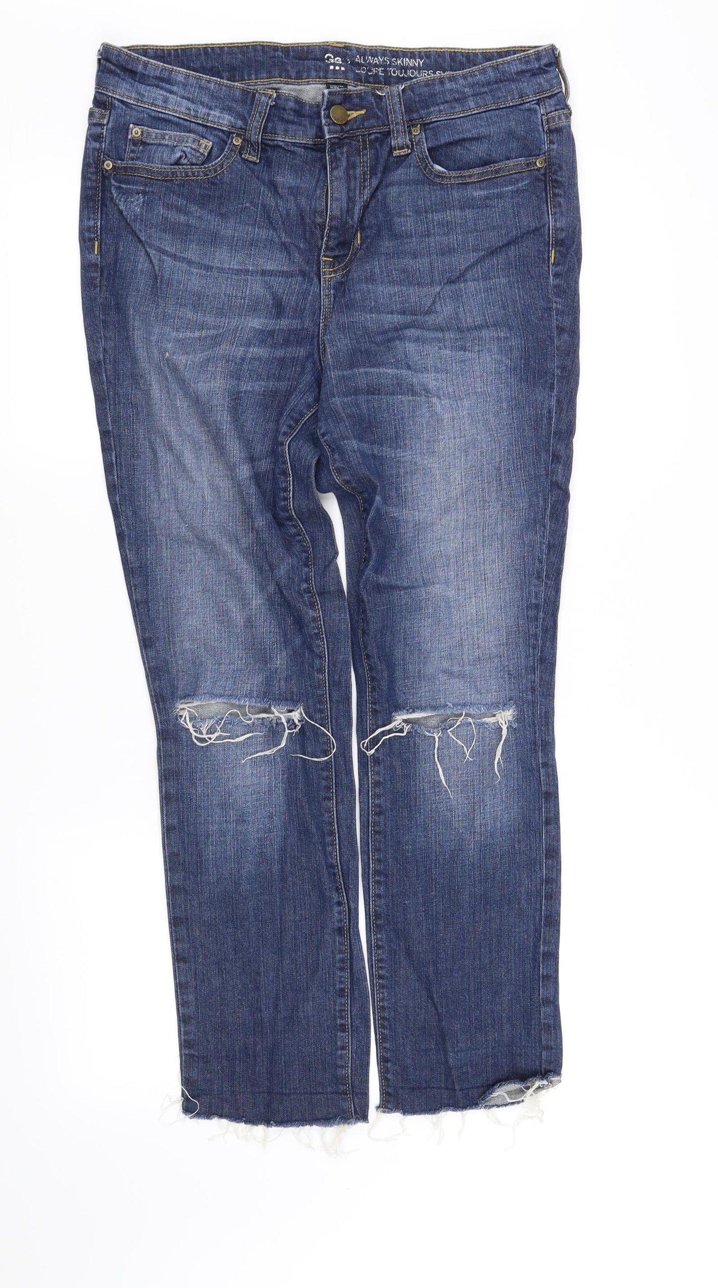 Womens UK Size 10 pre worn Regular Fit Straight Blue Jeans