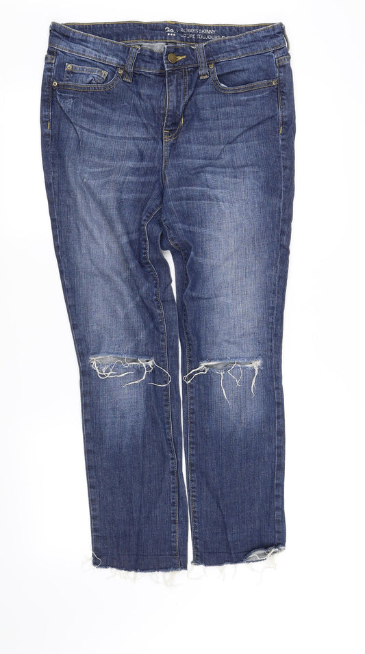 Womens UK Size 10 pre worn Regular Fit Straight Blue Jeans