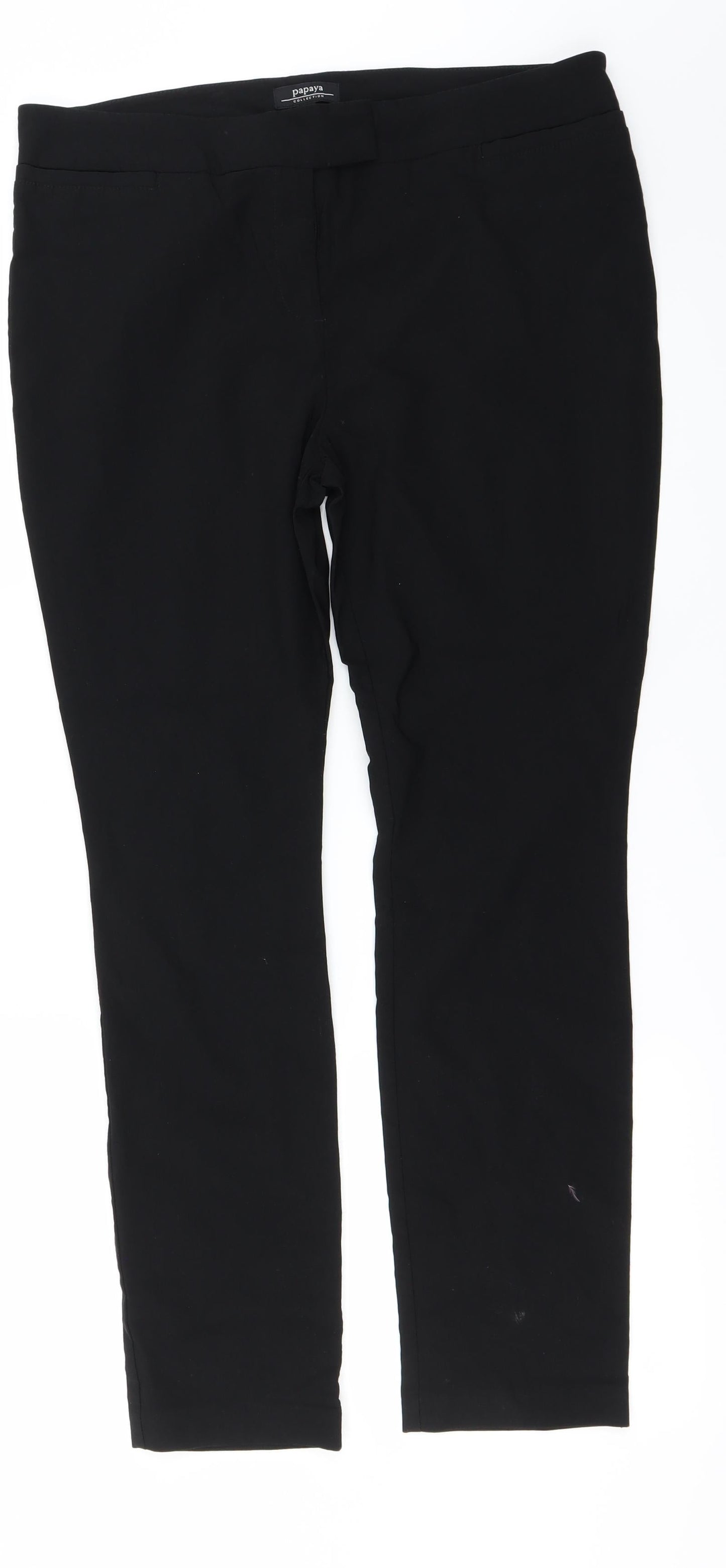 Womens UK Size 14 Papaya Regular Fit  Black Trousers