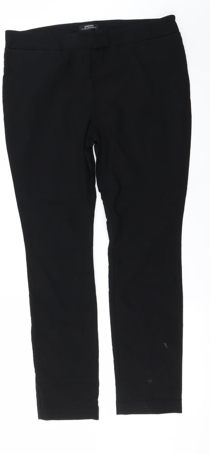 Womens UK Size 14 Papaya Regular Fit  Black Trousers