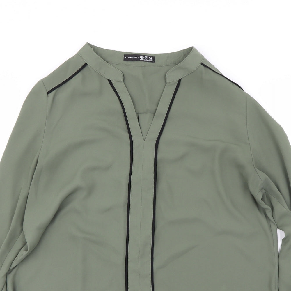 Womens UK Size 10 Atmosphere Green Basic Blouse