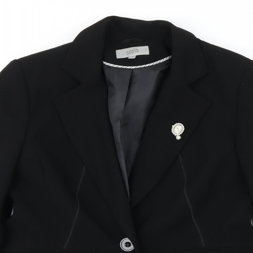 Marks and Spencer Womens Black   Jacket Blazer Size 12