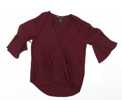 New Look Womens Purple   Basic Blouse Size 8
