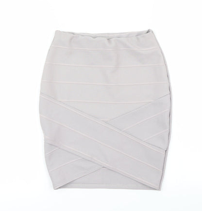 Miss Selfridge Womens Grey   A-Line Skirt Size 8