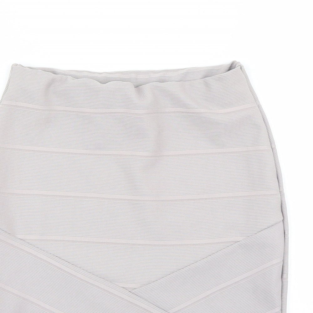 Miss Selfridge Womens Grey   A-Line Skirt Size 8