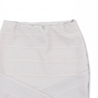 Miss Selfridge Womens Grey   A-Line Skirt Size 8