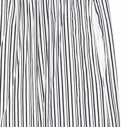 NEXT Womens White Striped  A-Line  Size 8