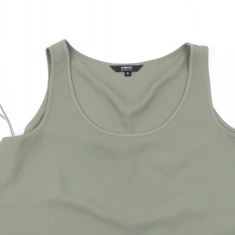 Papaya Womens Green   Basic Blouse Size 8