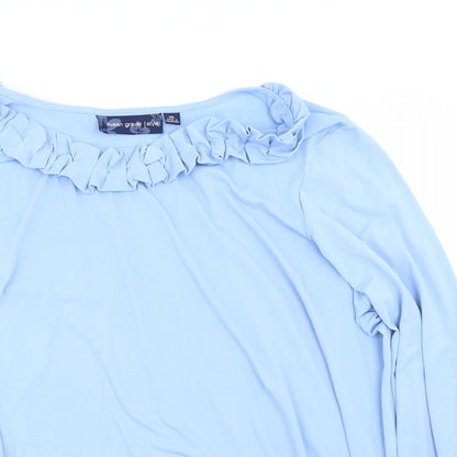 Susan Graver Womens Blue   Basic Blouse Size 2XL