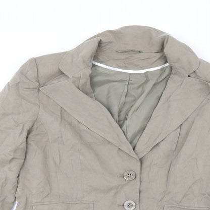 Womens UK Size 14 Preworn Beige Jacket