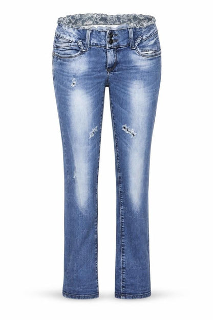 Womens Blue   Straight Jeans Size L L25 in