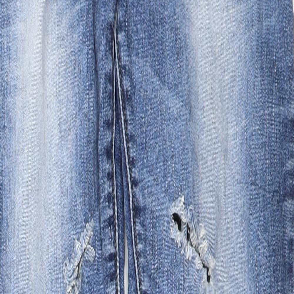 Womens UK Size L Preworn Regular Fit Straight Blue Jeans