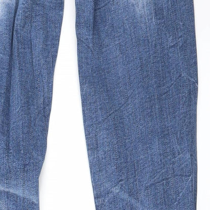 Womens UK Size L Preworn Regular Fit Straight Blue Jeans