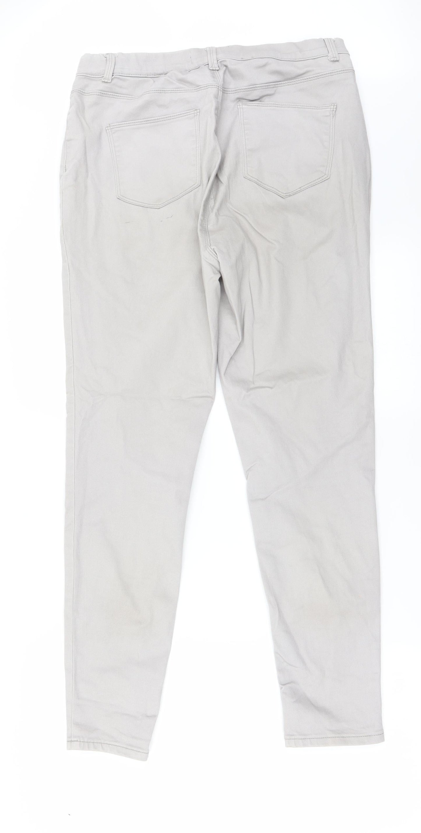 Peacocks Womens Grey   Straight Jeans Size 14 L26 in