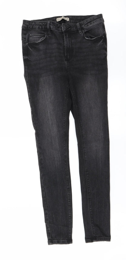 denim co Womens Grey   Straight Jeans Size 10 L26 in