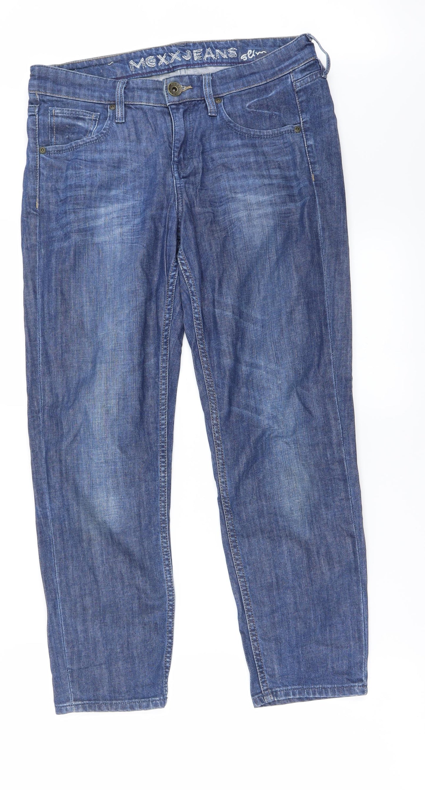 Womens UK Size 28 in Preworn Regular Fit Straight Blue Jeans