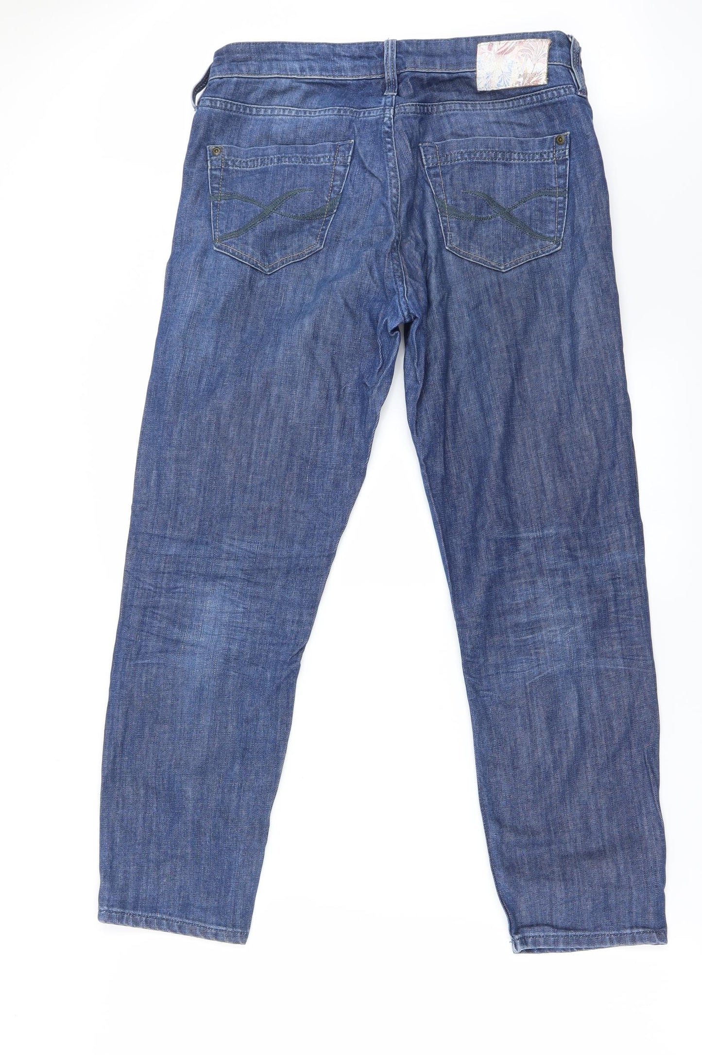 Womens UK Size 28 in Preworn Regular Fit Straight Blue Jeans