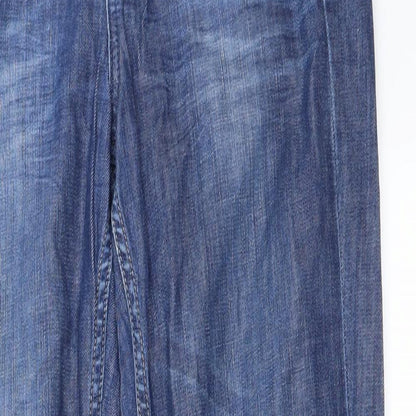 Womens UK Size 28 in Preworn Regular Fit Straight Blue Jeans