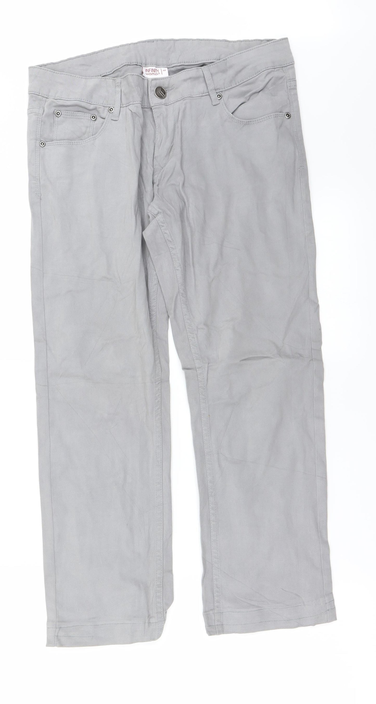 infinity woman  Womens Grey   Straight Jeans Size 32 in L24 in