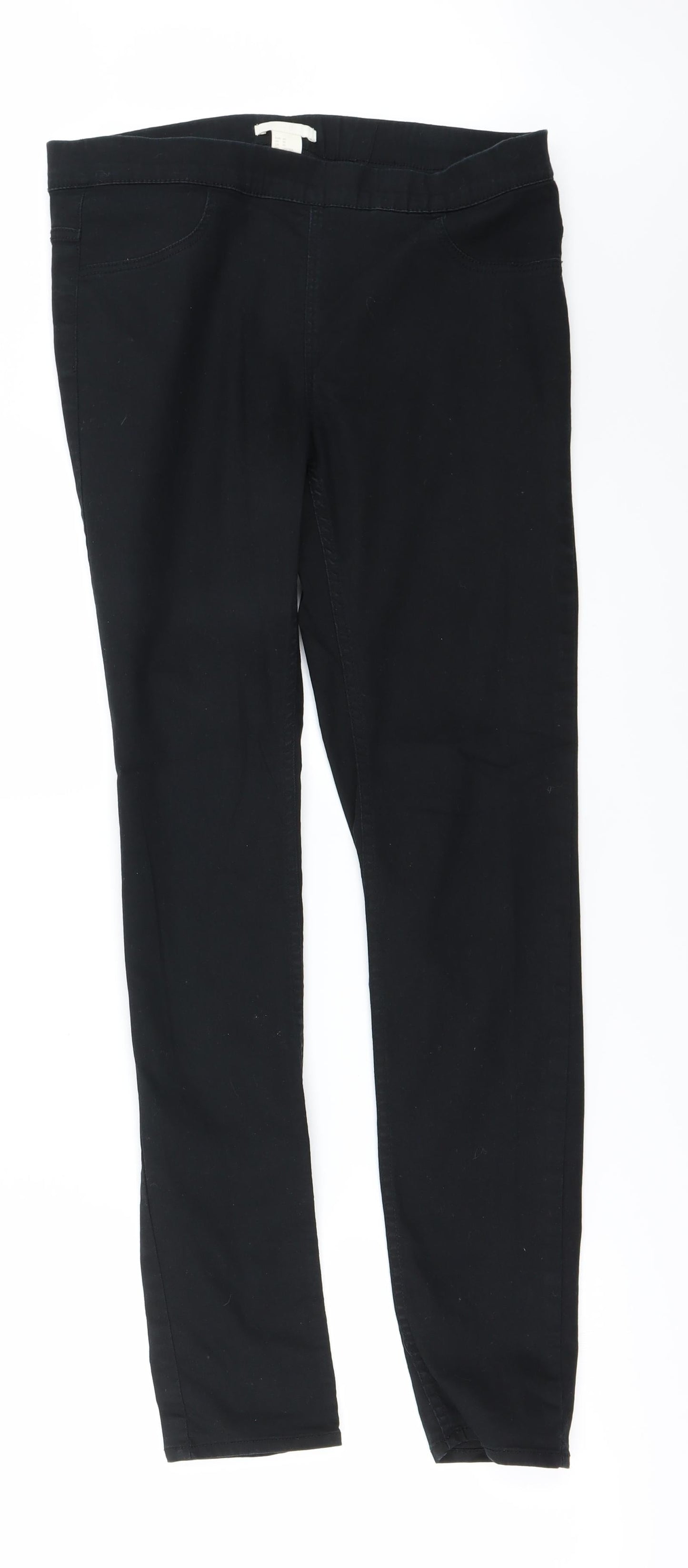 Womens UK Size 10 H&M Regular Fit Straight Black Jeans