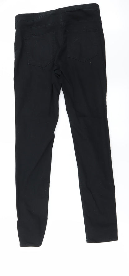 Womens UK Size 10 H&M Regular Fit Straight Black Jeans
