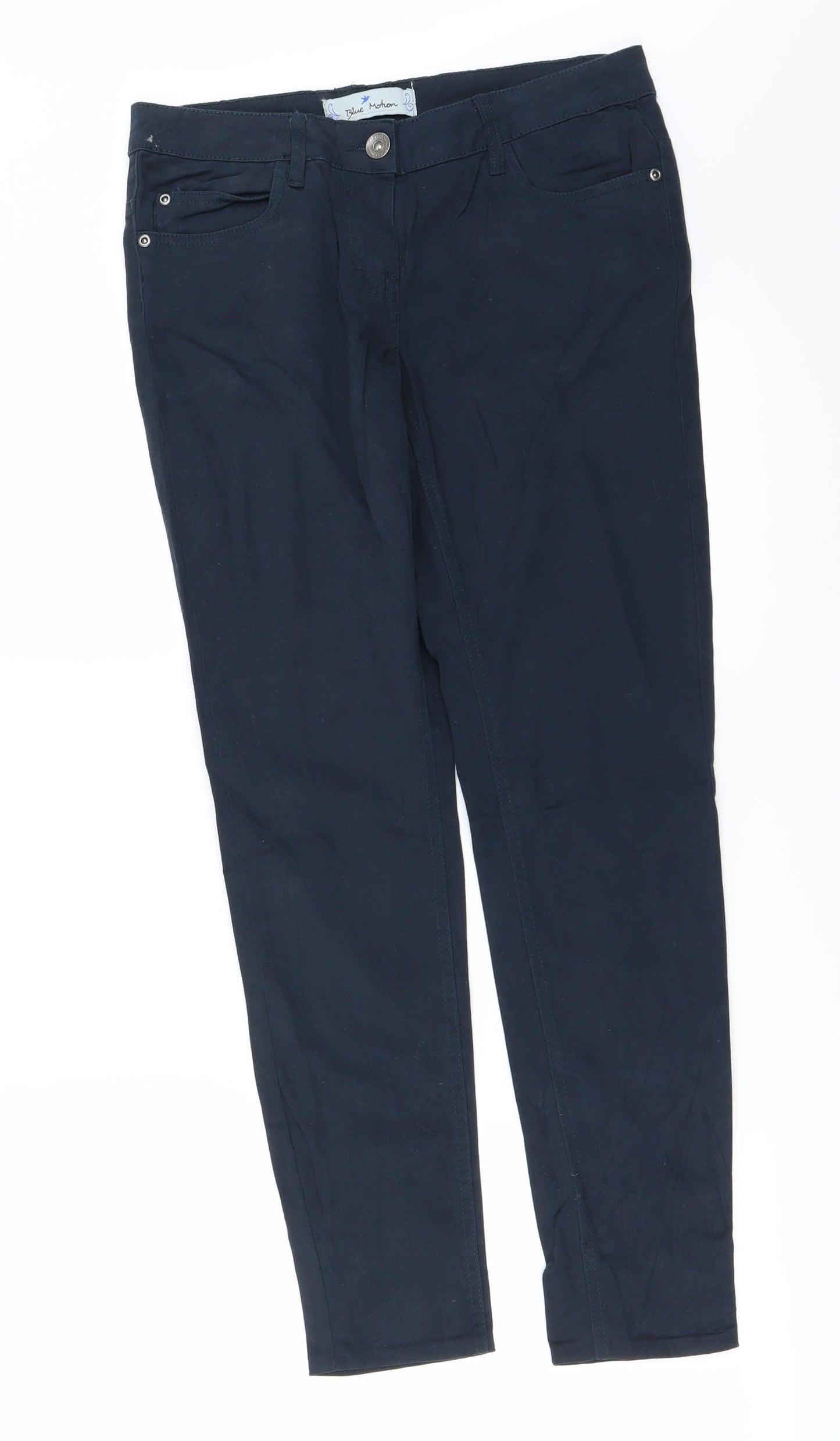Womens UK Size 8 Preworn Regular Fit Straight Blue Jeans