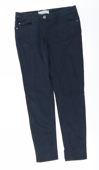 Womens UK Size 8 Preworn Regular Fit Straight Blue Jeans