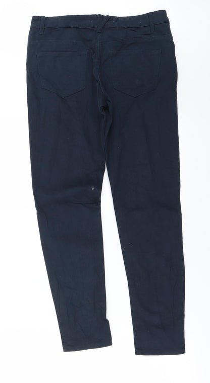 Womens UK Size 8 Preworn Regular Fit Straight Blue Jeans