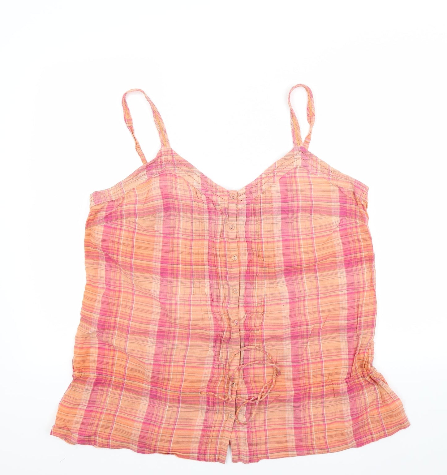 TU Womens Orange Check  Camisole Blouse Size 20