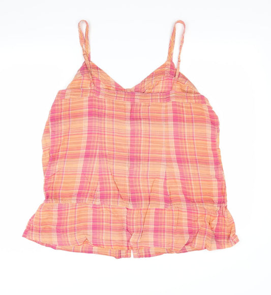 TU Womens Orange Check  Camisole Blouse Size 20